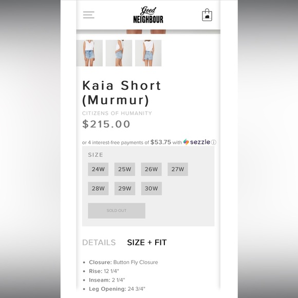 Citizens of humanity Kaia short - Picture 3 of 3